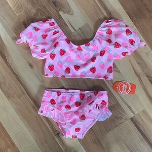 Wonder Nation Strawberries Two Piece Swim Suit - Size 5T
